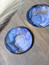 Load image into Gallery viewer, Purple alcohol ink coasters
