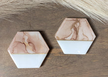 Load image into Gallery viewer, Rose quartz alcohol ink coasters
