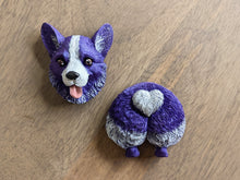Load image into Gallery viewer, Purple corgi magnet
