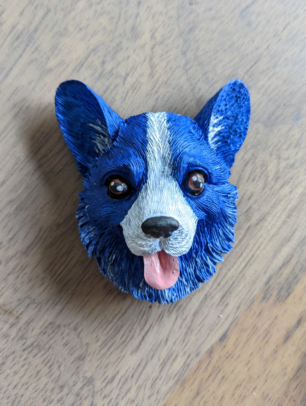 Dark Blue corgi magnet