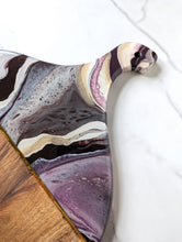 Load image into Gallery viewer, Purple and gold charcuterie board
