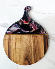 Load image into Gallery viewer, Dark blue, red, pink and gold charcuterie board

