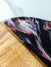 Load image into Gallery viewer, Dark blue, red, pink and gold charcuterie board
