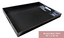 Load image into Gallery viewer, Black and gold elegant serving tray
